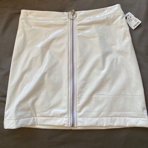 White Vinyl Skirt